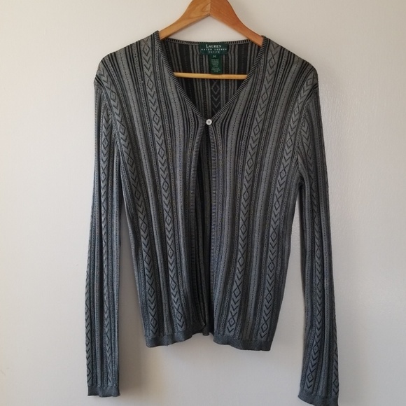 SOLD Lauren Ralph Lauren Silk Cardigan - Picture 2 of 6